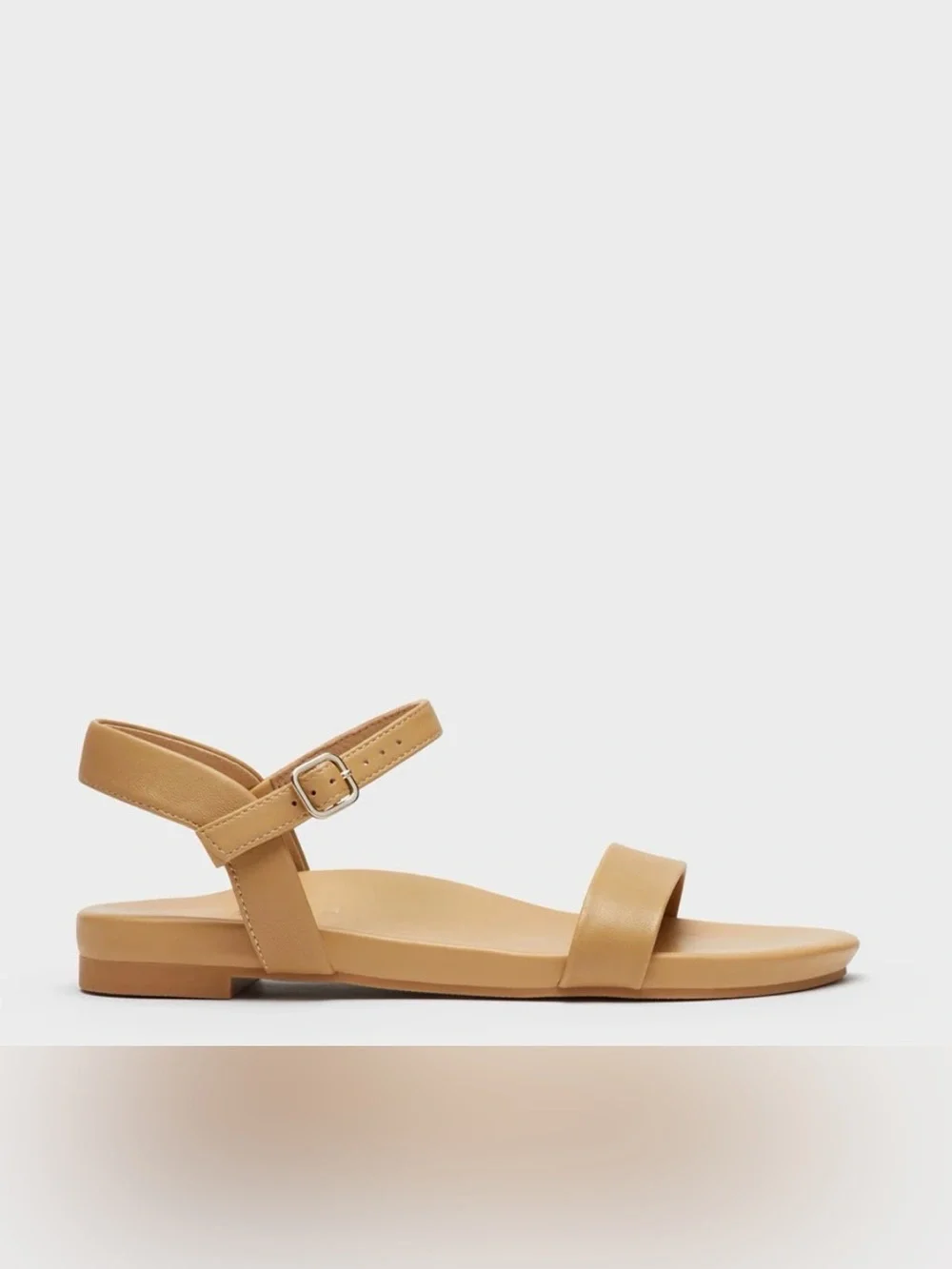 SECRA WILLOW CARAMEL TAN Ankle-Strap Flat Sandals SIZE US 8.5